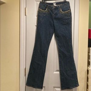Denim Cache embellished jeans size 4